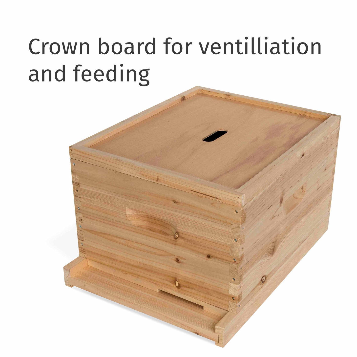 wooden bee hive for sale showing crown board and bee hive floor